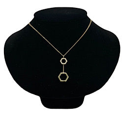 10kt Yellow Gold Pendant .10Ctw Diamonds 18" Chain