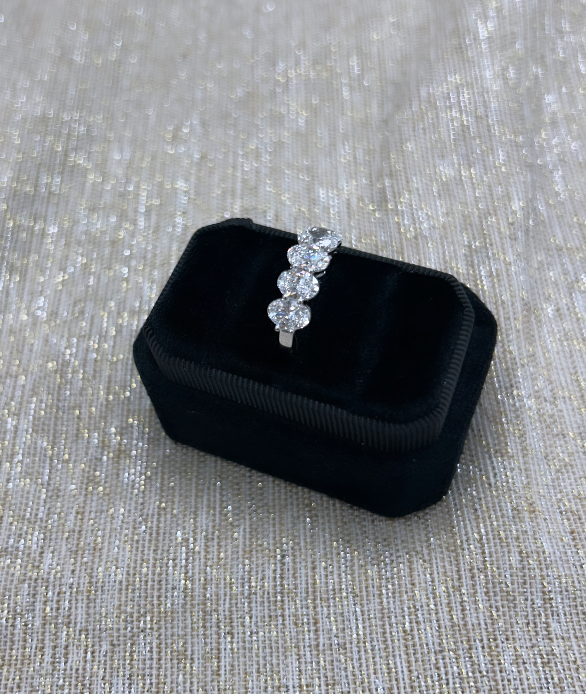 3ctw 5 Stone Oval Lab Diamond Ring