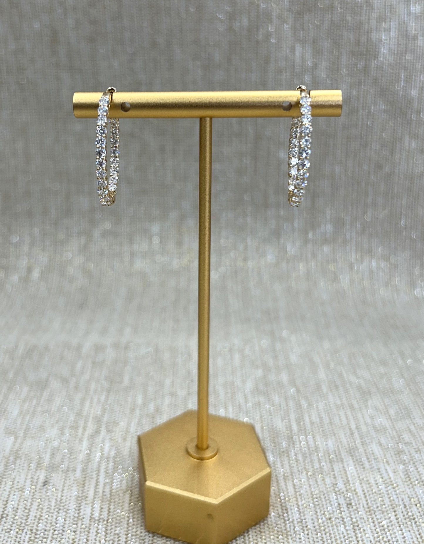 2ctw Lab Round Diamond Oval Shape Hoops