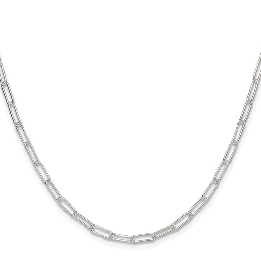 Sterling Silver Polished Paperclip Chain