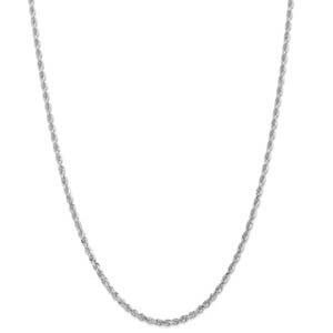 10k White Gold 20" 3.0mm D/C Quadruple Rope Chain