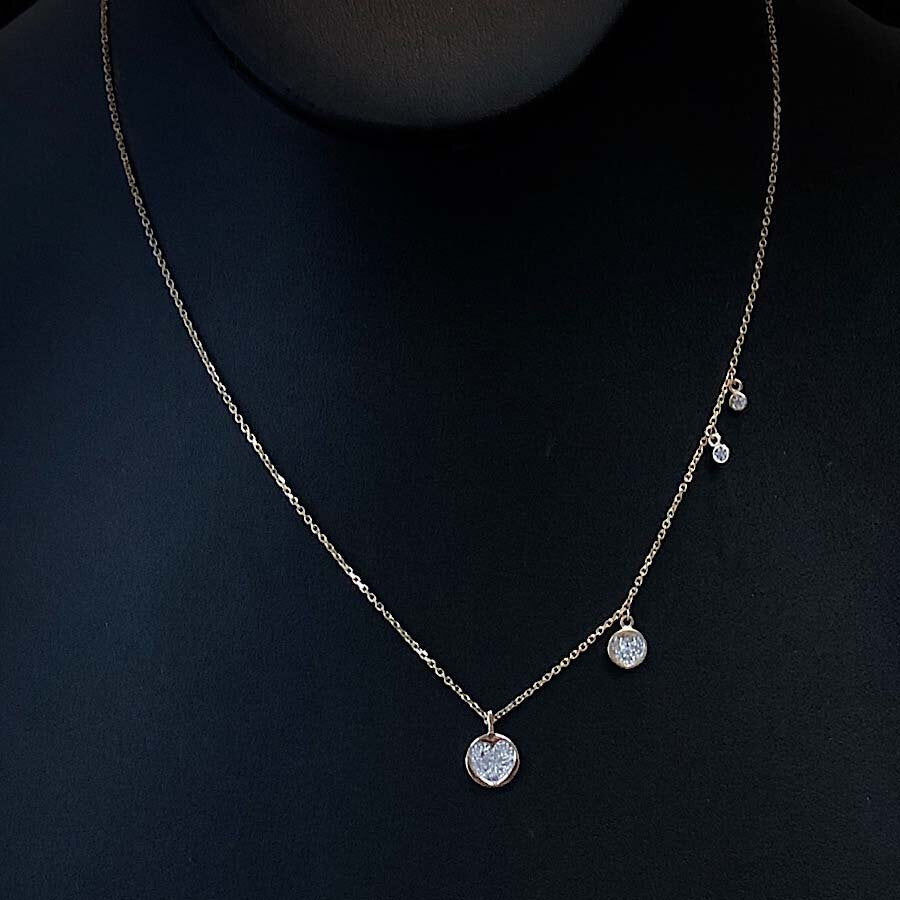 10kt Yellow Gold Charm Necklace Conatining Approx .15ctw Diamonds