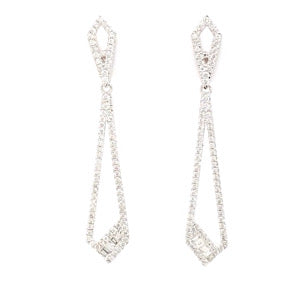 14kt White Gold .75ctw Diamond Dangle Earrings