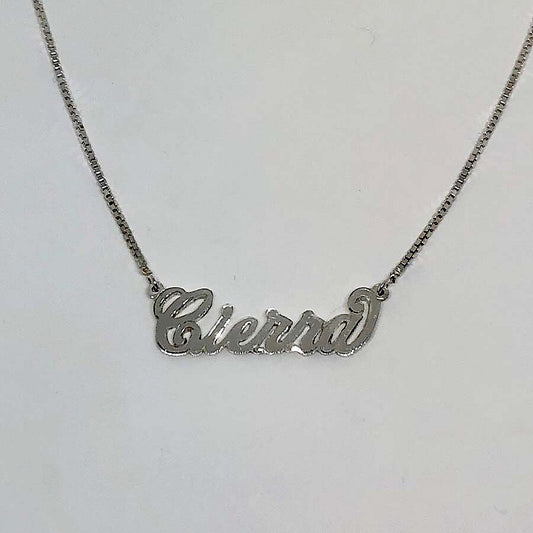 Sterling Silver High Polish Script Monogram Necklace