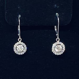 14Kt White Gold 2ctw Diamond Earrings