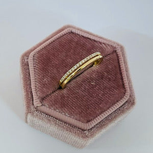 14kt Yellow Gold Double Band .11ctw Round Diamond