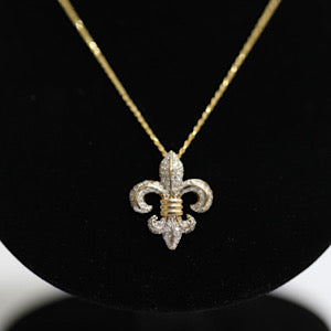 10kt 3ct Yellow Gold Fleur De Lis