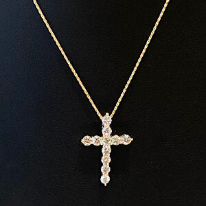3ctw Round Diamond Cross