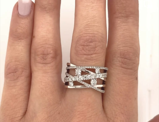 10kt White Gold 5.3G 1ctw Diamond Ring