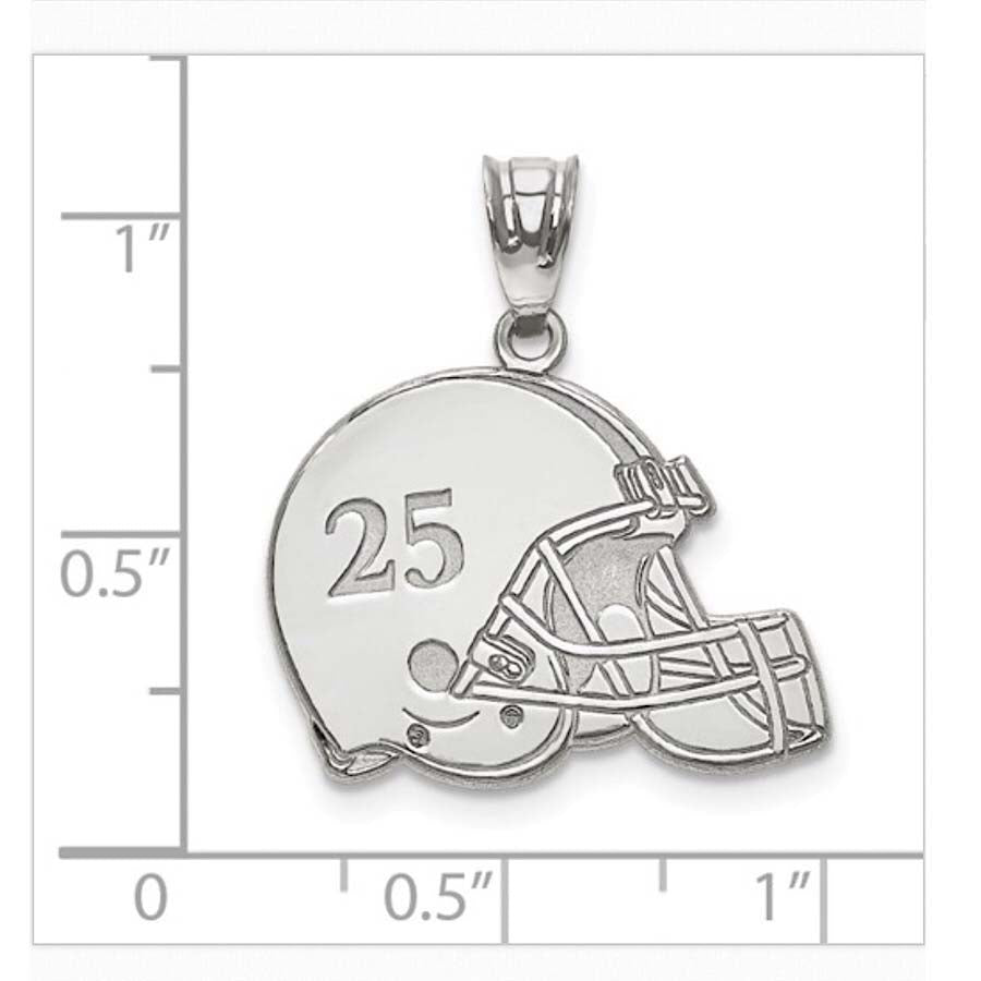 Sterling Silver Football Helmet Pendant