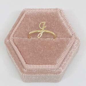 10kt Yellow Gold Initial Ring