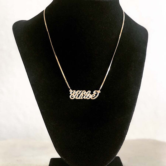 10kt Yellow Gold High Polish Script Nameplate