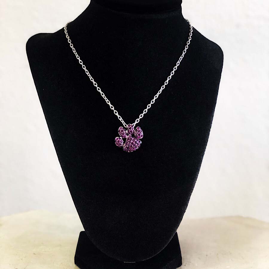 Purple Rhinestone Paw