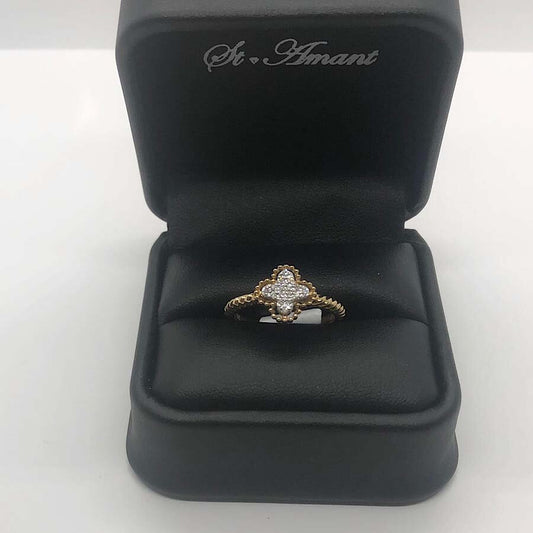 10kt Yellow Gold Fashion Ring Conatining Approx .10ctw Round Diamonds