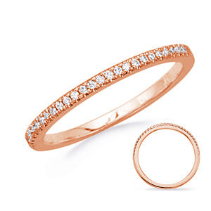10kt Rose Gold .10ctw Diamond Band Stock Size 7! Call or Email if you need a different size!