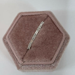 10kt White Gold Baguette & Round Diamond Ring .33ctw