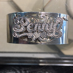 Sterling Silver Cuff Bracelet With Bead Design