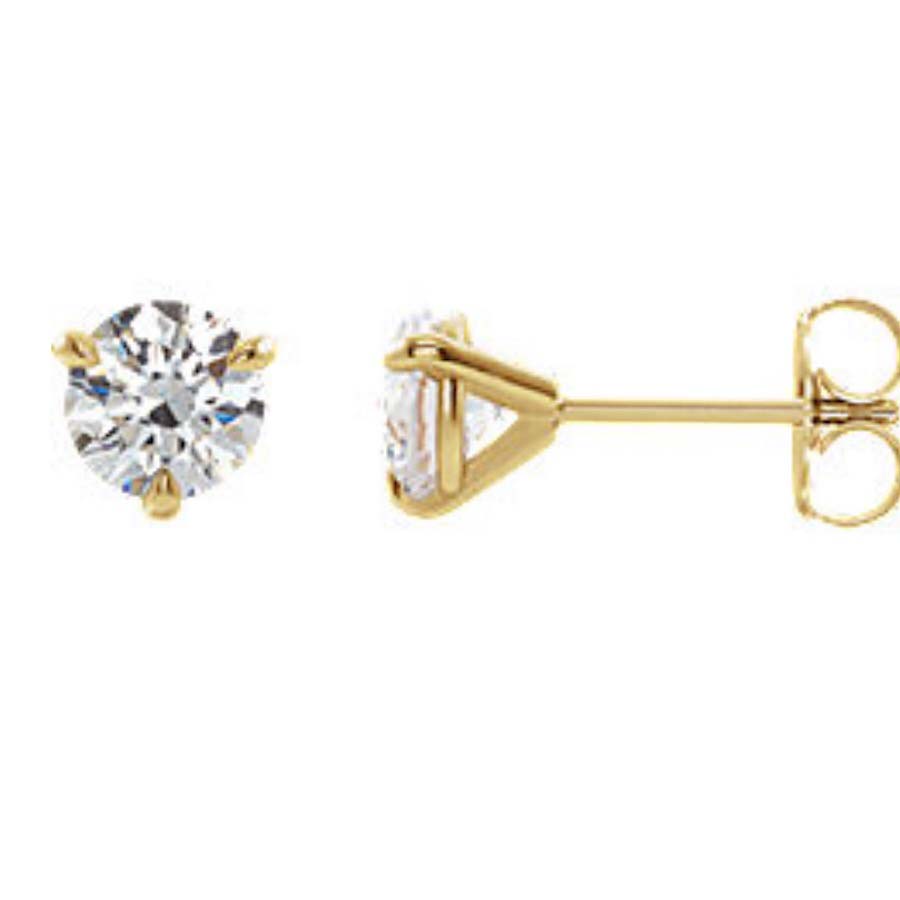 1.50ctw Round Diamond Post Earrings