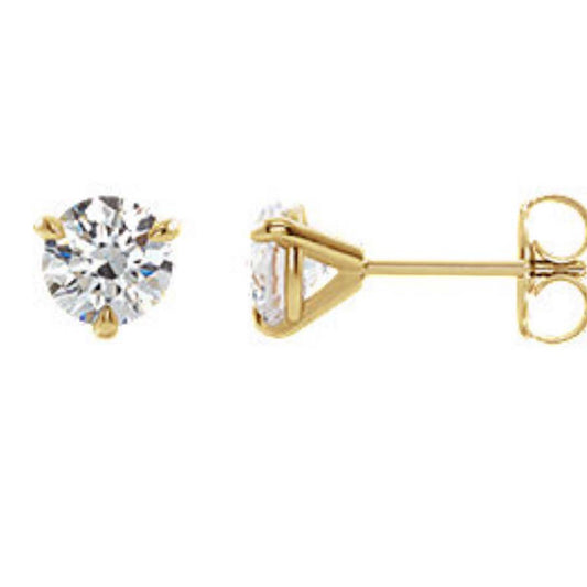 1.50ctw Round Diamond Post Earrings