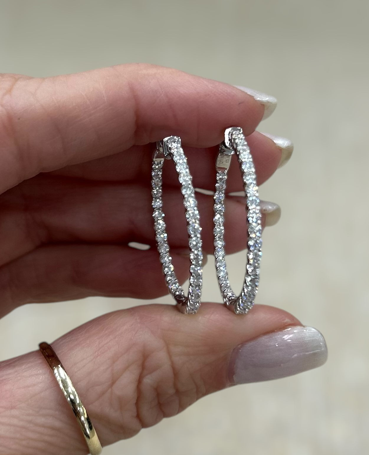 2ctw Inside Out Lab Diamond Hoop Earrings!