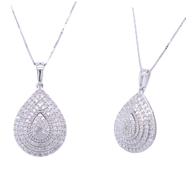 White Gold Natural Diamond Pendant