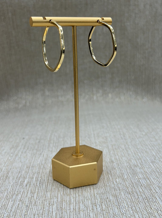 10kt Yellow Gold Octagon Shape Earrings!