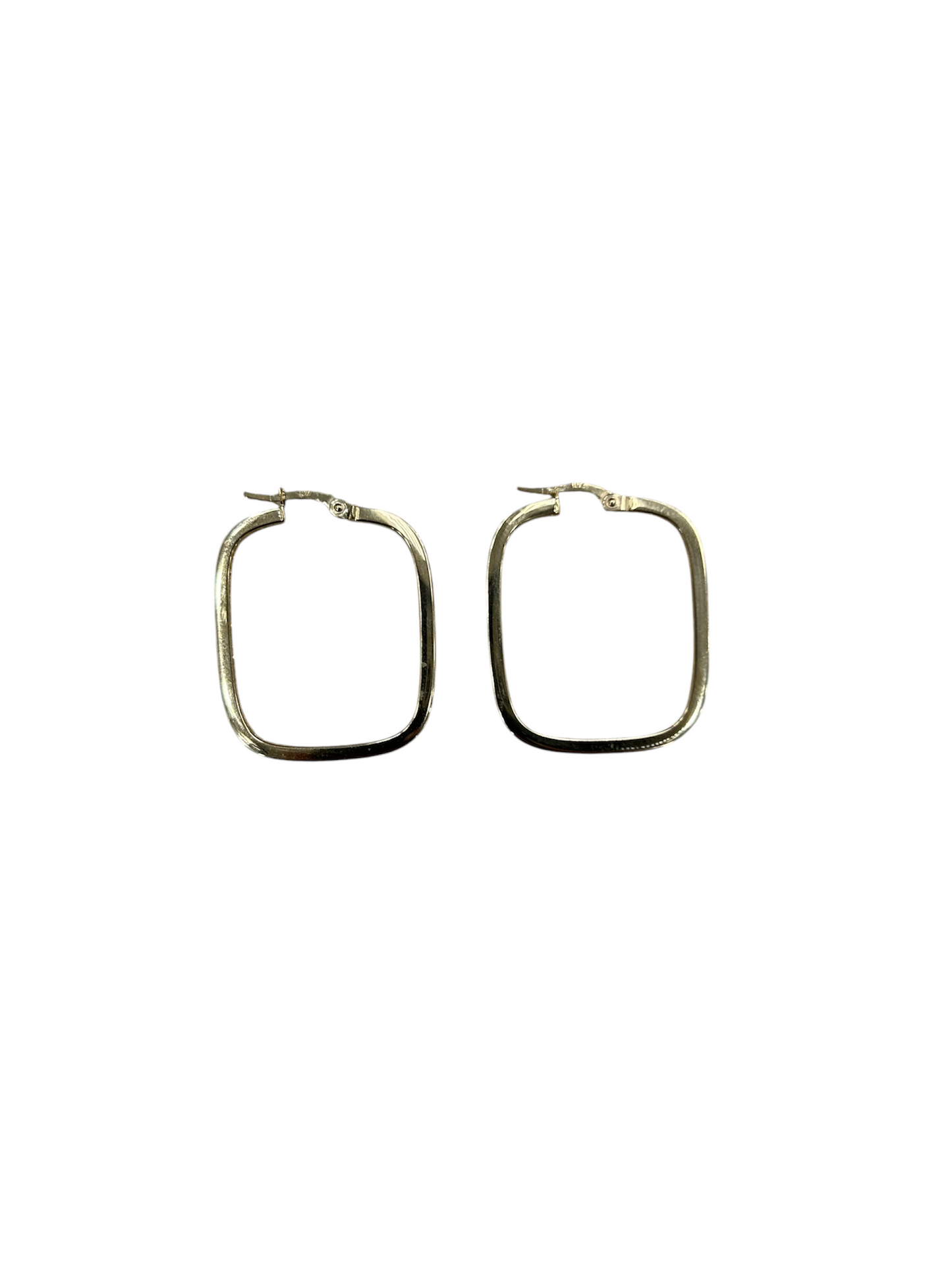 Square Shaped 10kt Yellow Gold Hoop Earrings