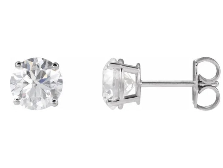 .50CTW LAB GROWN DIAMOND 4 PRONG STUD EARRINGS