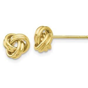 10k Yellow Gold Love Knot Post Earrings