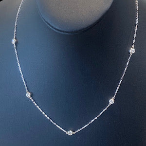 14kt White Gold Diamond 1ctw 18'' Necklace By The Yard