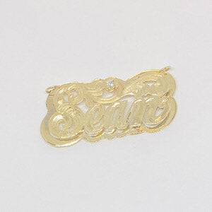 10kt Yellow Gold Raised Monogram Pendant