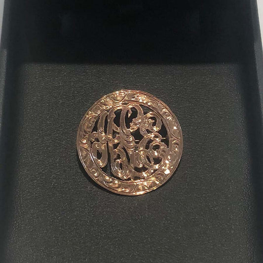 10kt Rose Gold Monogram Pendant