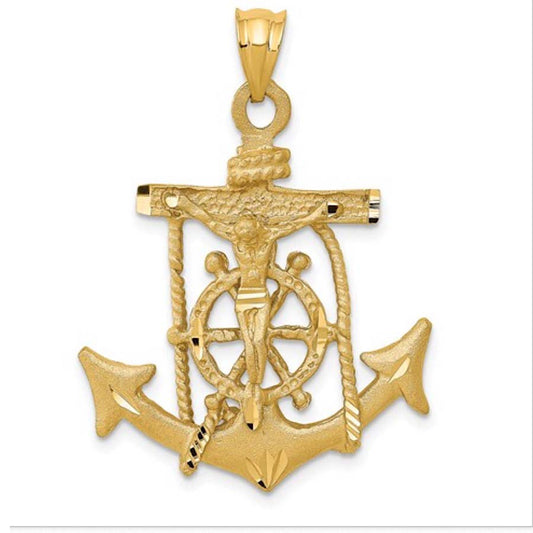14k Mariners Cross Pendant