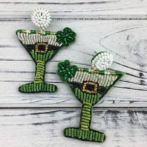 St. Patty's Martini Earrings