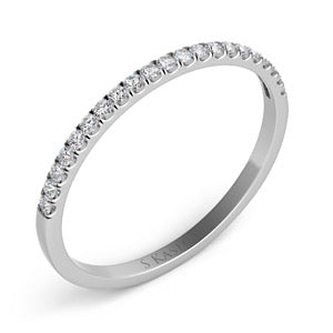 10kt White Gold .10ctw Diamond Band Stock Size 7! Call or Email if you need a different size!