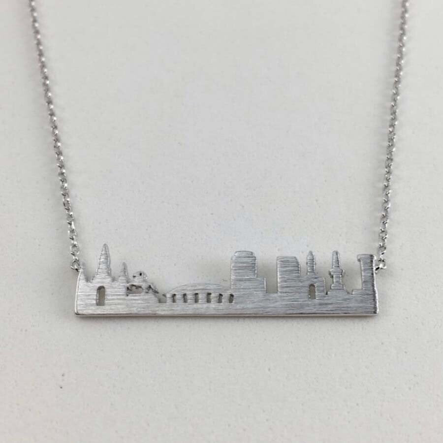 Silver Plated New Orleans Skyline