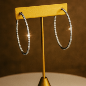 4.50CTW 2in Lab Grown Diamond Hoops
