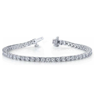 14kt White Gold 4ctw Natural Diamond Tennis Bracelet