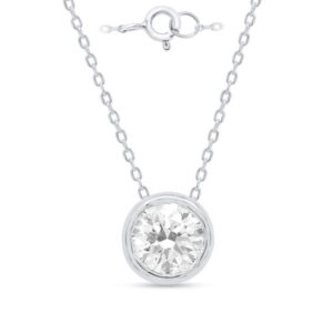 14k White Gold 2ctw Bezel Set Lab Grown Diamond