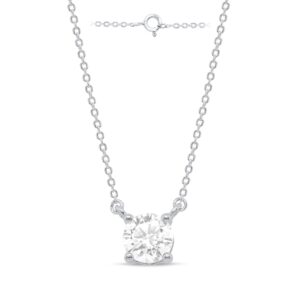2ctw Round Lab Grown Solitaire Necklace