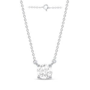 2ctw Round Lab Grown Solitaire Necklace