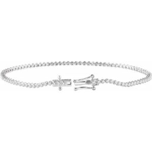 2CTW Lab Grown Diamonds Silver Tennis Bracelet