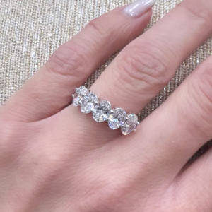 3ctw 5 Stone Oval Lab Diamond Ring