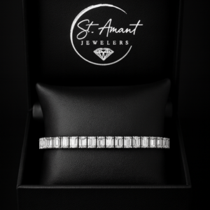 14CTW Emerald Shape Lab Grown Diamond Tennis Bracelet
