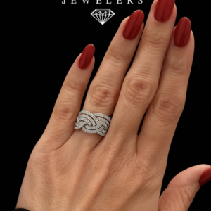 Elegant 1.16CTW Natural Diamond & White Gold  Fashion Ring