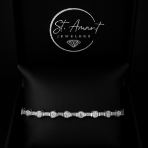 5.10CTW Round And Baguette Lab Grown Diamond Bracelet