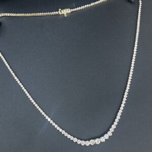 Graduated 8ctw Lab Diamond Tennis Necklace