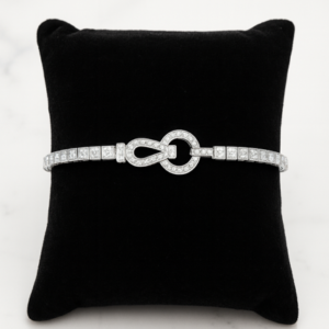 2CTW Natural Diamond 14kt White Gold  Fancy Clasp Tennis Bracelet