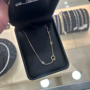 Initial & Birthstone Necklace! Made to order!