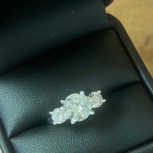 Traditional Past, Present & Future Engagement Ring